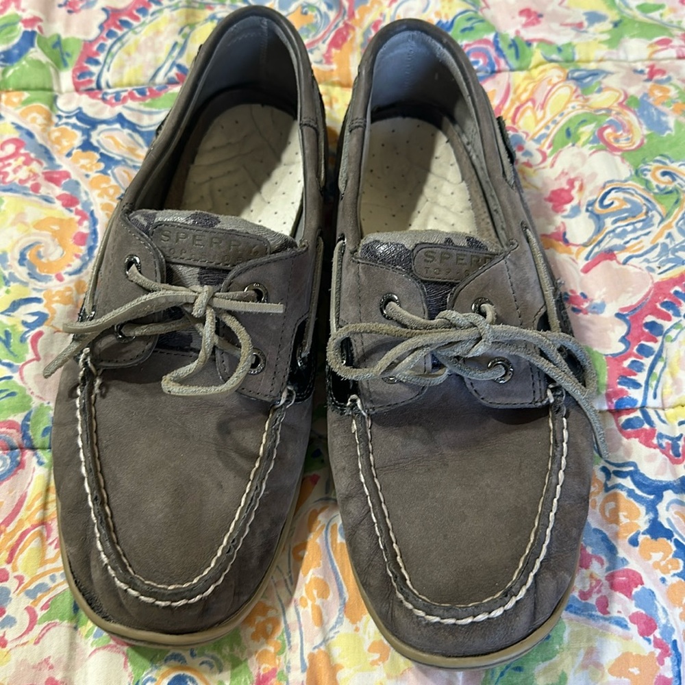 Grey Sperry Top Siders